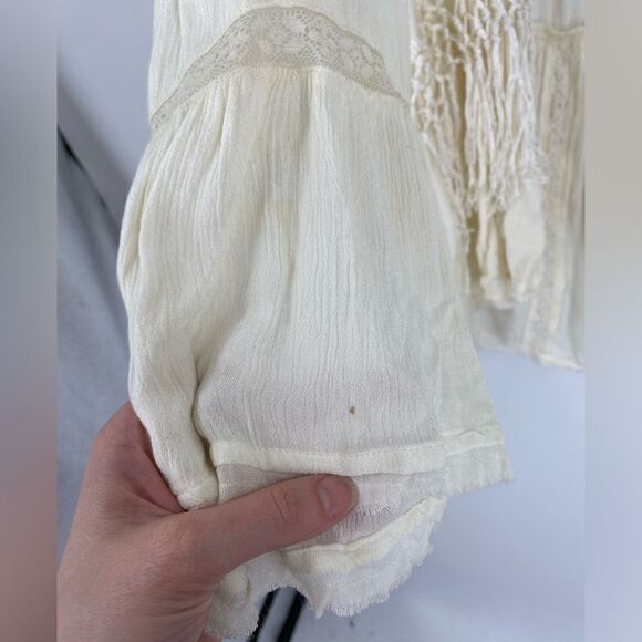 American Eagle Women’s Open Front Lightweight Fringe Detail Cardigan size M - Picture 4 of 6